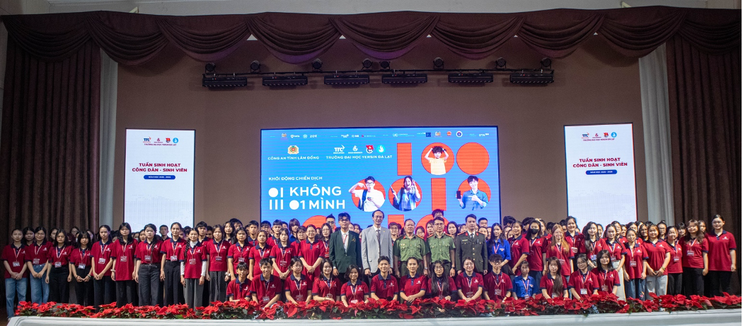 Công an tỉnh Lâm Đồng phối hợp Trường Đại học Yersin Đà Lạt tổ chức workshop “Không một mình – cùng nhau an toàn trực tuyến”